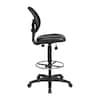 Office Star Vinyl Drafting Chair, 24" to 34-7/8", Black DC2990V