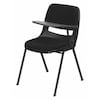 Flash Furniture Left Handed Tablet Arm Chair, Plastic, Blk, 21" W, 25.5" L, 32" H, Black RUT-EO1-01-PAD-LTAB-GG