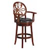 Flash Furniture Wood Stool w/Arms, Brandy, 30" TA-550230-BDY-GG